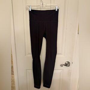 Lululemon 6 Deep Eggplant Reflective Leggings